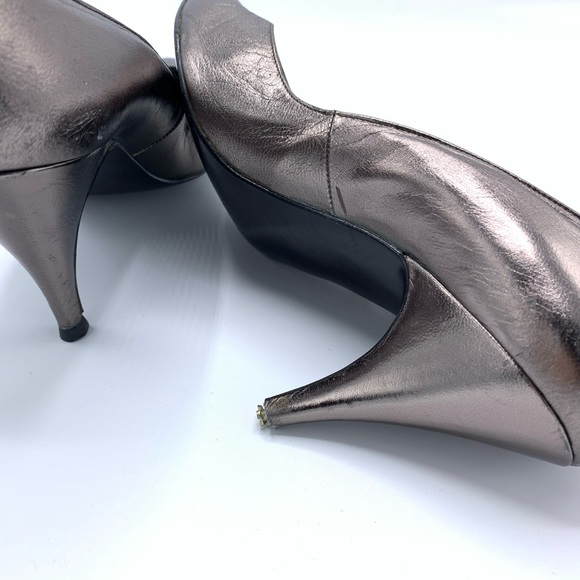 TOTAR Vintage BRONZE RHINESTONE HIGH HEEL PUMPS - Picture 8 of 11